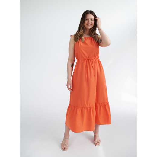 Mohito - Sukienka z wiązaniem na ramionach Eco Aware - Pomarańczowy Mohito 40 Mohito