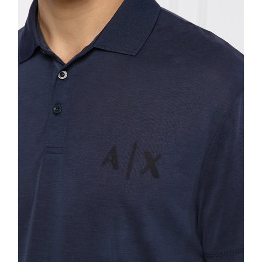 Granatowy t-shirt męski Armani Exchange z krótkimi rękawami 