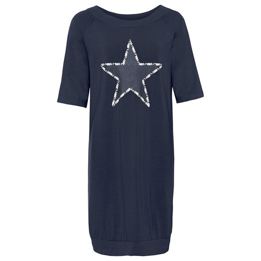 Sukienka shirtowa z motywem gwiazdy | bonprix 32/34 bonprix