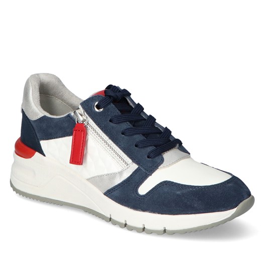 Sneakersy Tamaris 1-23702-26/165 Białe/Granatowe zamsz ze sklepu Arturo-obuwie w kategorii Buty sportowe damskie - zdjęcie 114520329