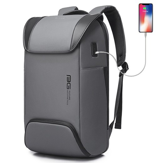 Antykradzieżowy plecak Bange na laptopa 15,6" BG-7276 z USB Kolor: szary inBag.pl