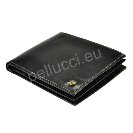 Potfel męski skórzany PELLUCCI N01-RVT RFID Czarny Pellucci promocyjna cena Bagażownia.pl