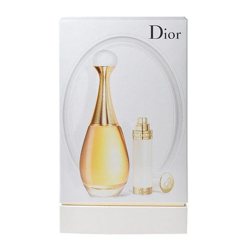 Christian Dior Jadore W Zestaw perfum Edp 100ml + 7,5ml Edt z możliwością napełnienia travel spray e-glamour bialy zestaw
