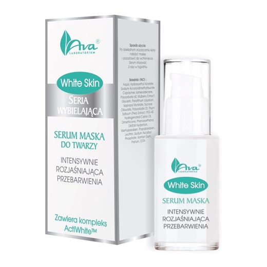 Ava White Skin serum maska do twarzy intensywnie rozjaśniająca przebarwienia kosmetyki-maya bialy krem nawilżający