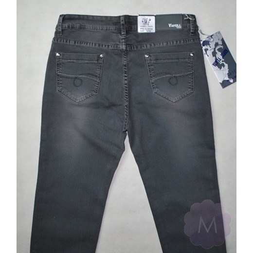 Szare wytarte spodnie jeansowe z wyższym stanem mercerie-pl szary jeans