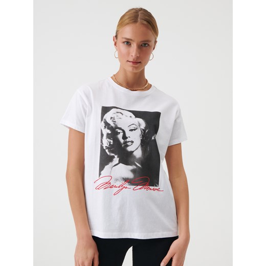 Sinsay - Koszulka z nadrukiem Marilyn Monroe - Biały Sinsay S Sinsay