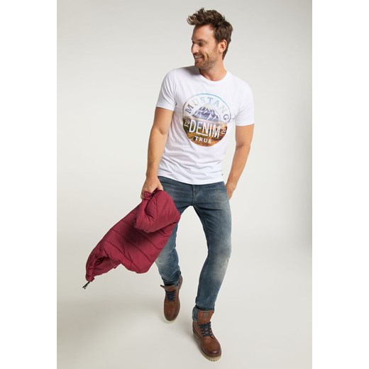 Biały t-shirt męski Mustang 