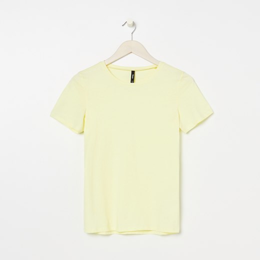 Sinsay - Koszulka basic z krótkimi rękawami ECO AWARE - Żółty Sinsay XL Sinsay