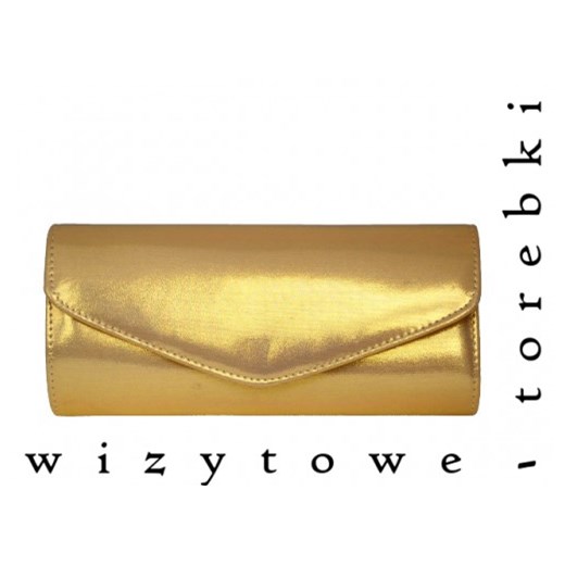 Eternel złota kopertówka wizytowe-torebki-pl brazowy cień do powiek
