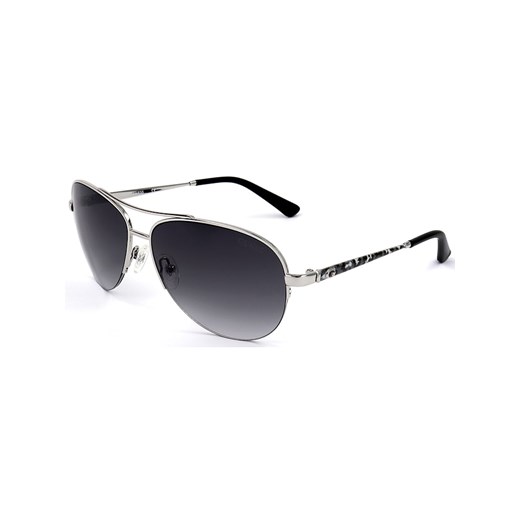 Okulary przeciwsłoneczne "GU7468" w kolorze czarno-srebrnym Guess 59 okazyjna cena Limango Polska