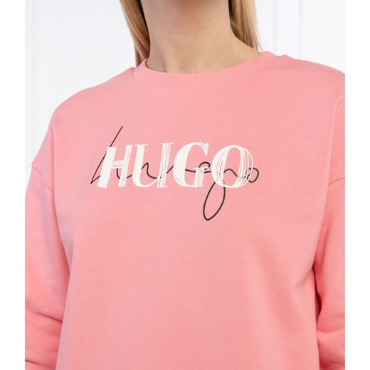Bluza damska Hugo Boss różowa z napisami 