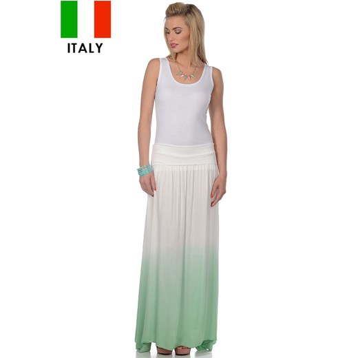 Spódnica MAXI we włoskim stylu SP-62 - zielony avaro-pl zielony klasyczny