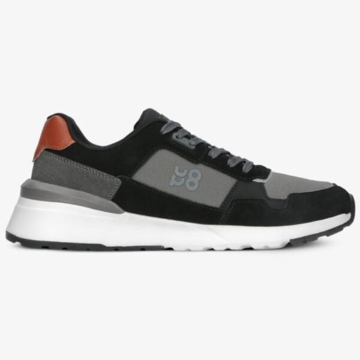 Czarne buty sportowe męskie Up8 sznurowane