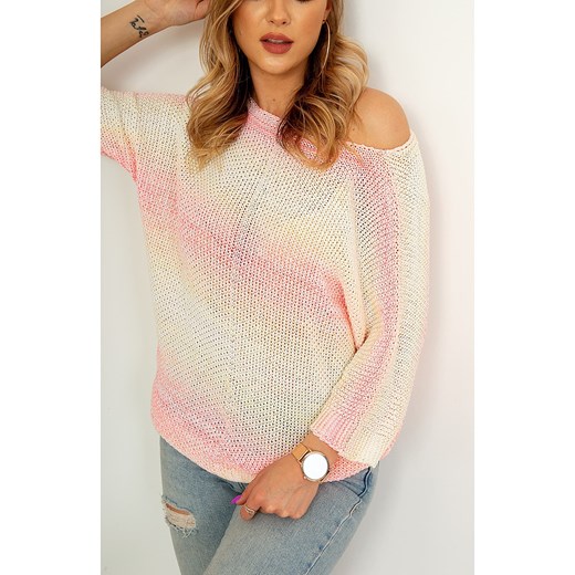 Sweter pastelowy ombre ażurowy Klose S/L zoio.pl wyprzedaż