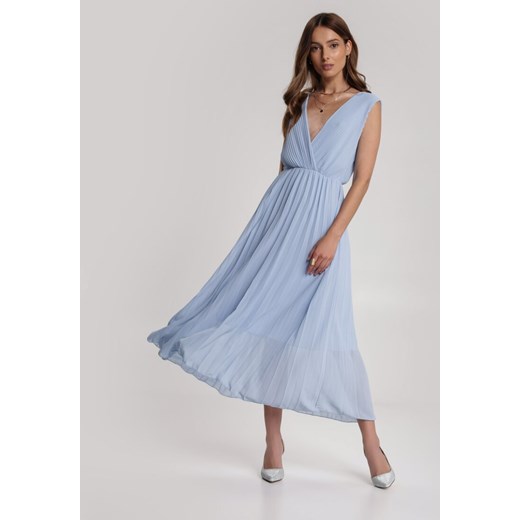 Niebieska Sukienka Laolinai Renee S/M okazja Renee odzież
