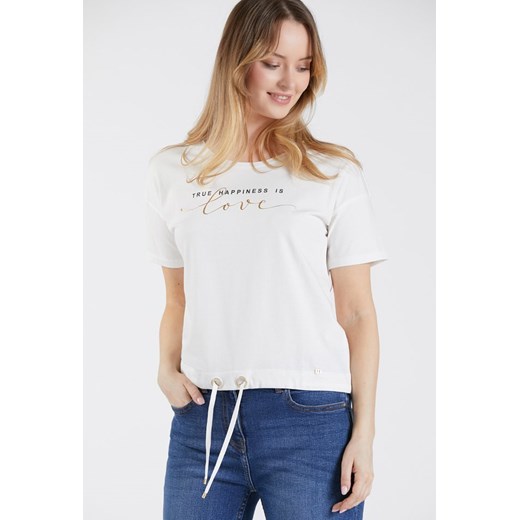 Bawełniany t-shirt napisem Monnari XL okazyjna cena E-Monnari