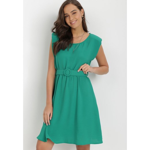 Zielona Sukienka Nysosi ze sklepu Born2be Odzież w kategorii Sukienki - zdjęcie 114897445