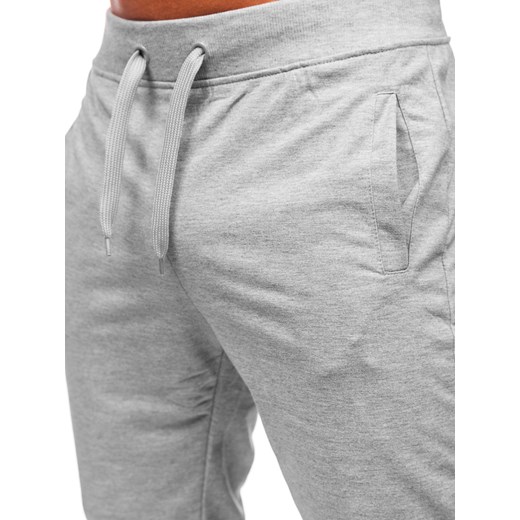 Szare spodnie męskie dresowe Denley 68K10001 L Denley promocja