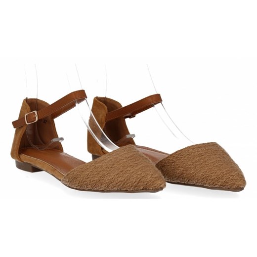Modne sandały damskie w szpic firmy Bellucci Camelowe (kolory) 37 PaniTorbalska