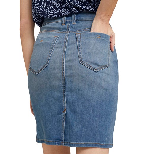 Spódnica dżinsowa w kolorze niebieskim Tom Tailor 40 okazyjna cena Limango Polska