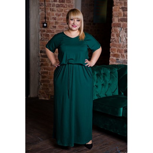 Zielona Sukienka MAKINA Plus Size Maxi 46/48(3XL-4XL) TONO
