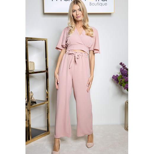 Komplet ELOISA ze spodniami pudrowy róż Maravilla Boutique uniwersalny Maravilla Boutique 