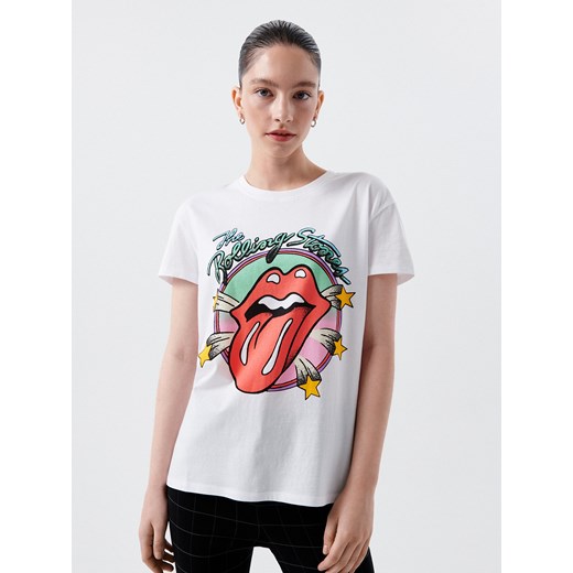 Cropp - Koszulka The Rolling Stones - Biały Cropp M Cropp