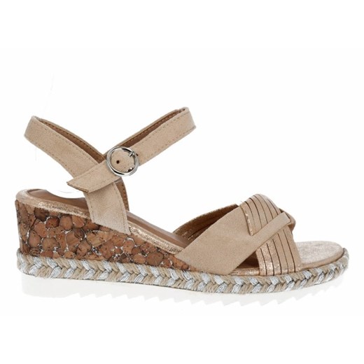 Espadryle damskie Lady Glory beżowe ze skóry