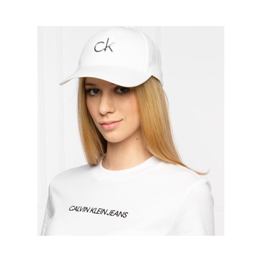 Czapka z daszkiem damska Calvin Klein białe 