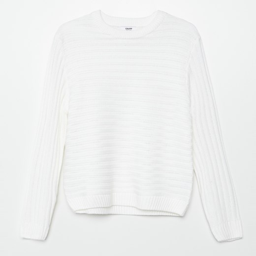 Cropp - Sweter w prążki - Biały Cropp L okazyjna cena Cropp