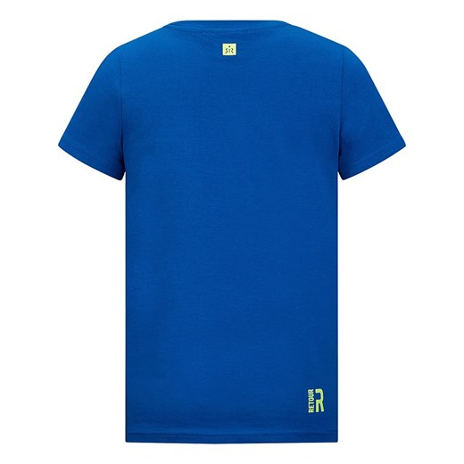 T-shirt chłopięce Retour niebieski w nadruki 