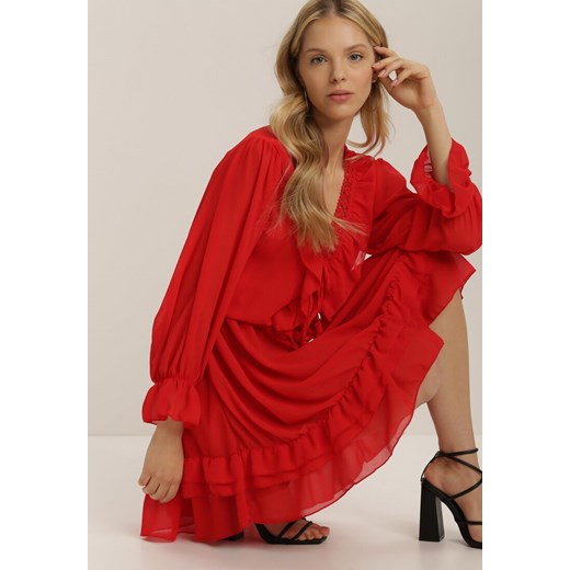 Czerwona Sukienka Brizsha Renee S/M okazyjna cena Renee odzież