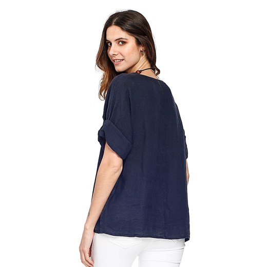 Bluzka damska Le Jardin Du Lin z krótkim rękawem casualowa 