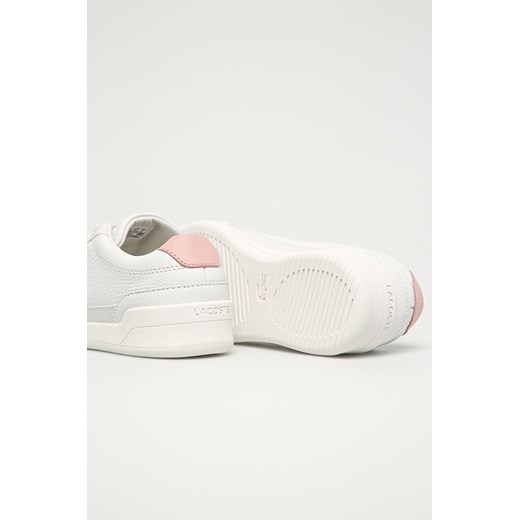 Buty sportowe damskie Lacoste białe sznurowane na płaskiej podeszwie 