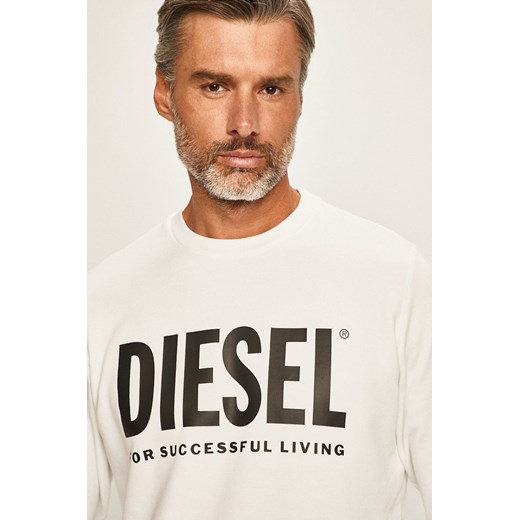 Bluza męska Diesel biała z dzianiny 