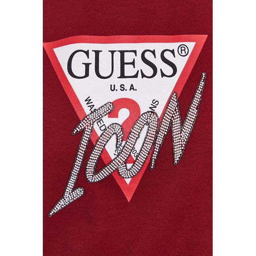 Bluza damska Guess czerwona z aplikacją 