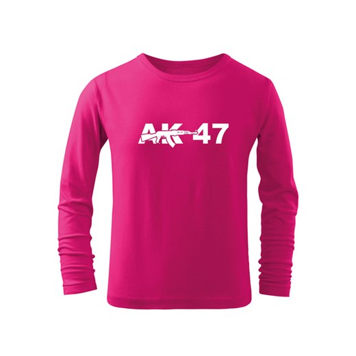 WARAGOD dziecięca koszulka z długim rękawem AK47, różowa - Rozmiar:4Lata/110cm Waragod 4Lata/110cm WARAGOD.pl