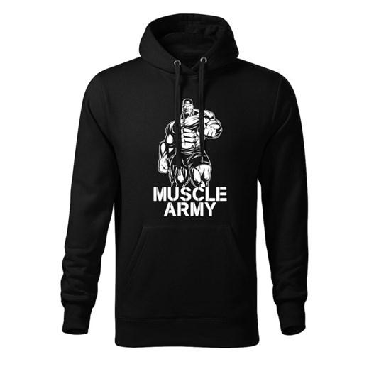 WARAGOD męska bluza z kapturem muscle army man, czarny 320g/m2 - Rozmiar:S Waragod XL WARAGOD.pl