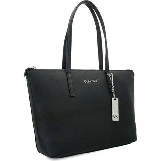 Shopper bag Calvin Klein bez dodatków duża matowa na ramię 