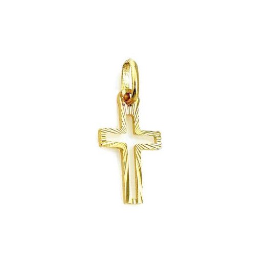 Złoty krzyż 585 diamentowana ramka krzyża Lovrin LOVRIN