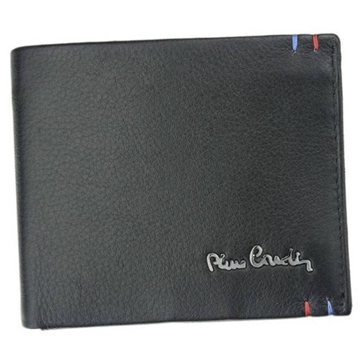 Mały, skórzany portfel męski z kolorowymi przeszyciami, RFID — Pierre Cardin Pierre Cardin uniwersalny rovicky.eu