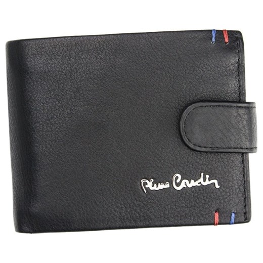 Rozkładany, skórzany portfel męski z kolorowymi przeszyciami, RFID — Pierre Cardin Pierre Cardin uniwersalny rovicky.eu