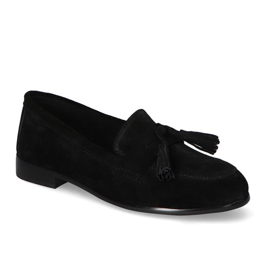 Eleganckie Czarne Mokasyny Zamszowe Filippo Filippo DP2149/21 BK ze sklepu Arturo-obuwie w kategorii Lordsy damskie - zdjęcie 115415195