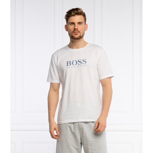 T-shirt męski BOSS HUGO z krótkim rękawem z bawełny z napisami 