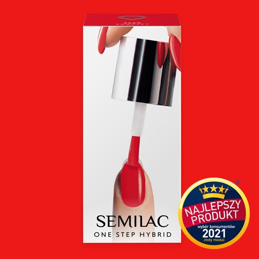 S530 Semilac One Step Hybrid  Scarlet 5ml Semilac 5 ml SEMILAC