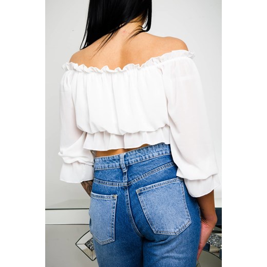 BIAŁA HISZPANKA CROP TOP Olika uniwersalny olika.com.pl