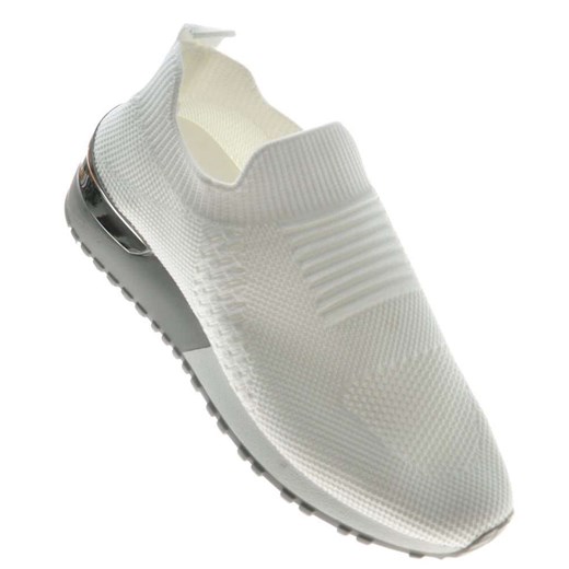 Buty sportowe damskie Pantofelek24 białe na wiosnę płaskie 