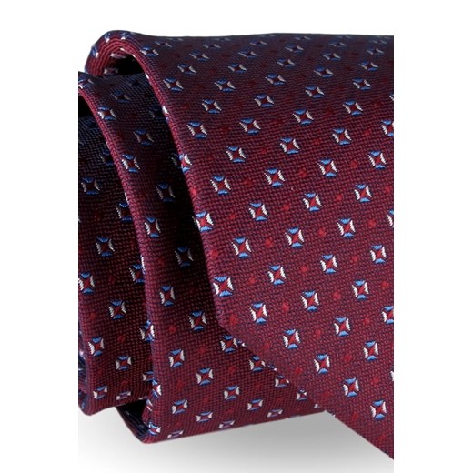 Krawat Męski Elegancki Modny klasyczny szeroki bordowy we wzorki G230 Jasman wyprzedaż ŚWIAT KOSZUL