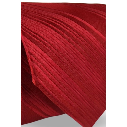Krawat Męski Elegancki Modny Klasyczny szeroki czerwony w paski z połyskiem G542 Dunpillo wyprzedaż ŚWIAT KOSZUL