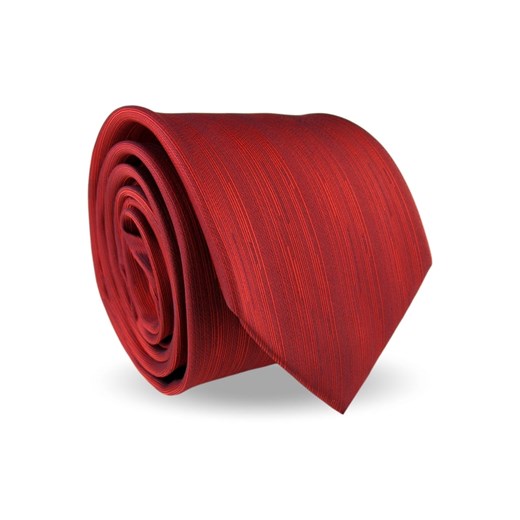 Krawat Męski Elegancki Modny Klasyczny szeroki czerwony w paski z połyskiem G545 Dunpillo promocja ŚWIAT KOSZUL